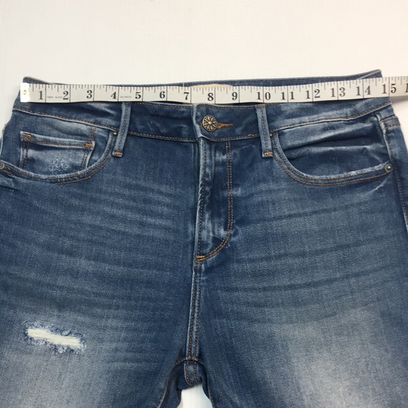 Driftwood Jackie High Rise Lace Patchwork Distressed Jeans. Sz 28 - Picture 9 of 11